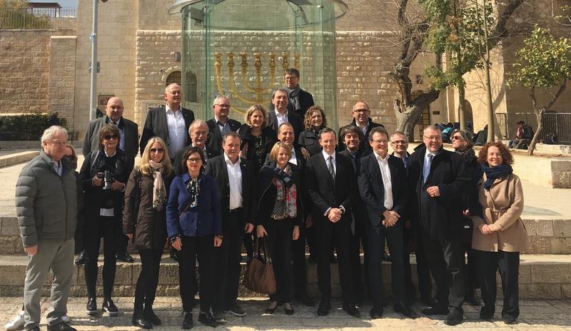 Die rheinland-pfälzische Delegation mit Wirtschaftsminister Dr. Volker Wissing in Jerusalem