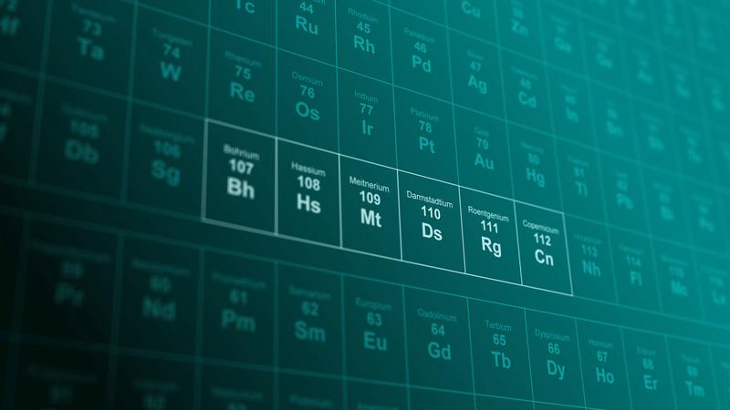 The six elements with the atomic numbers 107 to 112 have been discovered at GSI. 