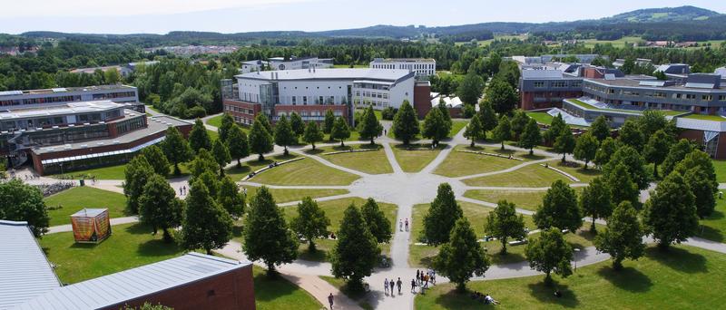 Blick auf den Campus der Universität Bayreuth.