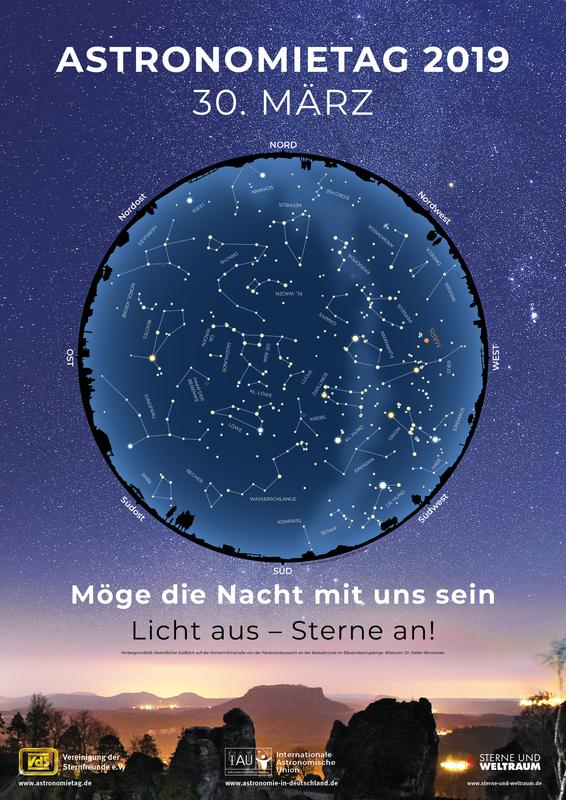 Plakat zum Astronomietag 2018 Vereinigung der Sternfreunde e.V.