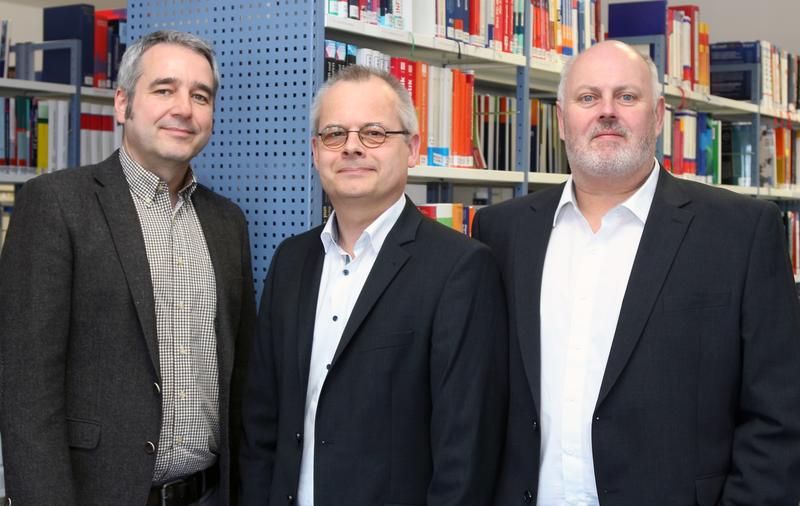 Das Präsidium der Hochschule Weserbergland:  Prof. Dr. Meik Friedrich, Prof. Dr. Hans Ludwig Meyer, Karsten Lillje (v.l.n.r.).