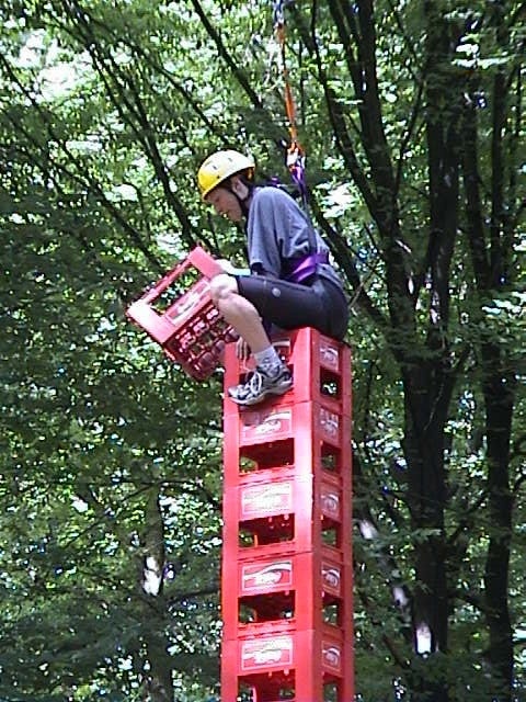 "Gut angeseilt" im Ropes Course.