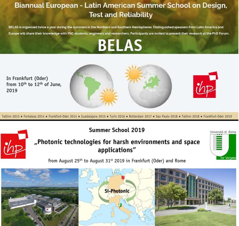 Das IHP veranstaltet erstmals zwei internationale Sommerschulen zu aktuellen Themen der Mikroelektronik.