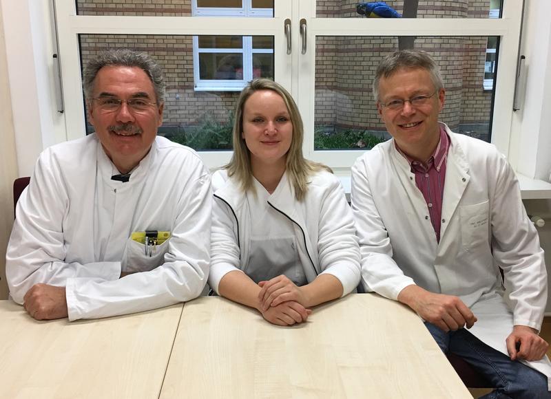 Prof. Markus M. Lerch (v.li.), Virginie Schindler und Dr. Eckhard Weber 