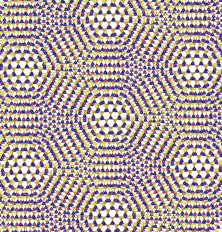 Moiréstrukturen von van-der-Waals-Strukturen aus Übergangsmetalldichalcogeniden.