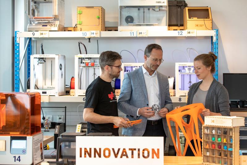 The FabLab at the Laboratory for Innovation at TU Graz is equipped with state-of-the-art digital production technology  