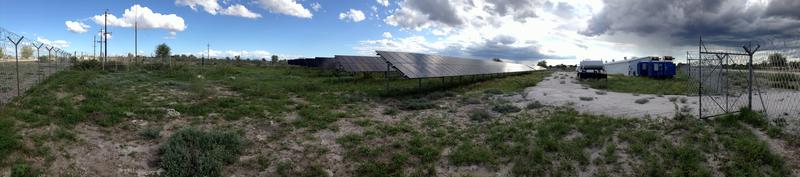 Photovoltaik-Anlage in Gam, einem Ort in der Region Otjozondjupa im Nordosten von Namibia. 