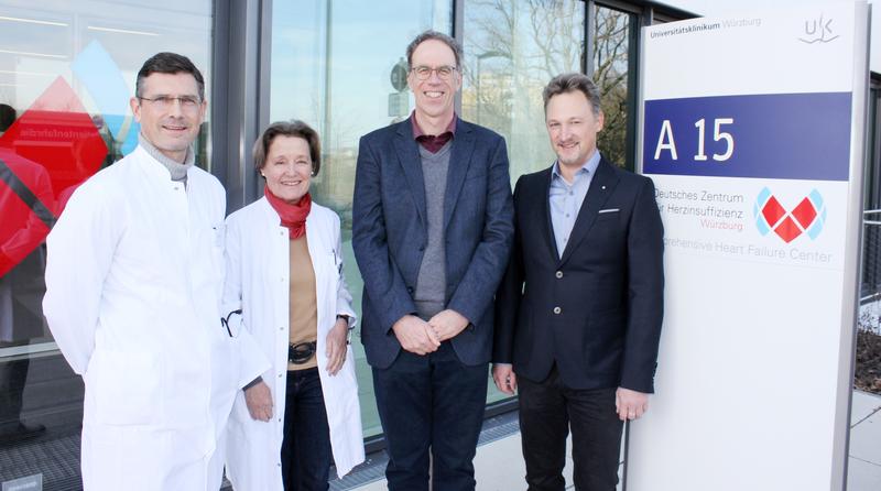 The Würzburg cardiologists Stefan Störk, Christiane Angermann, Paul Pauli, and Stefan M. Schulz are pleased about the publication of their study in the European Heart Journal.