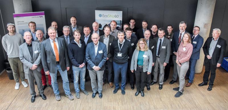 Die Mitwirkenden des Gemeinschaftsprojekts CAPTin Kiel trafen sich mit allen Projektpartnerinnen und -partnern sowie Vertretern des BMVI, um Konzepte zur autonomen Schifffahrt voranzubringen.
