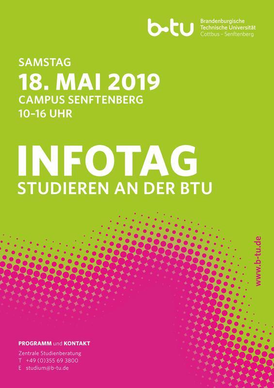 Plakat des Infotages "Studieren an der BTU".