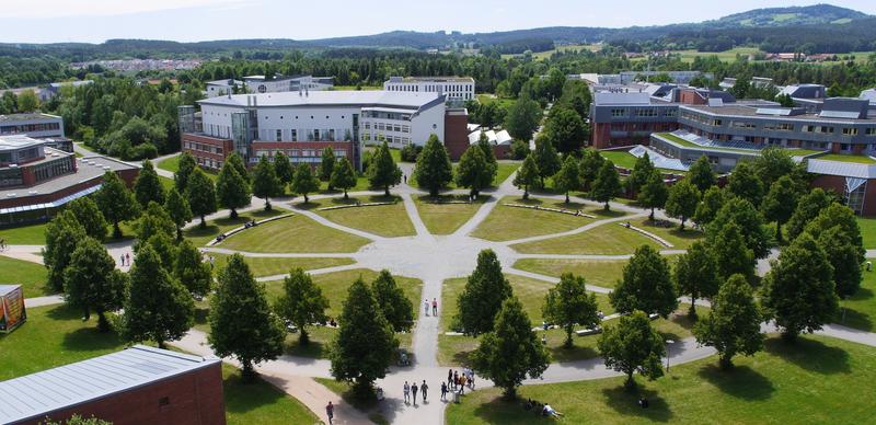 Blick auf den Campus der Universität Bayreuth.