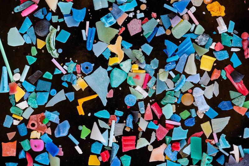 Microplastics can be found in all kinds of colours and shapes.