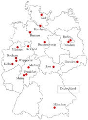 IEC Infobus-Tour: Stationen auf Deutschland-Karte