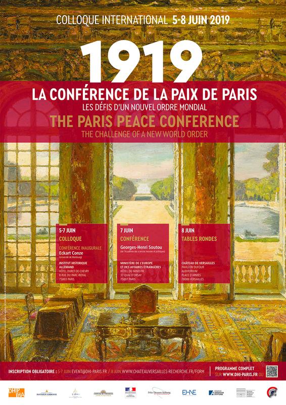 Plakat zur Tagung »The Paris Peace Conference 1919. The Challenge of a New World Order«