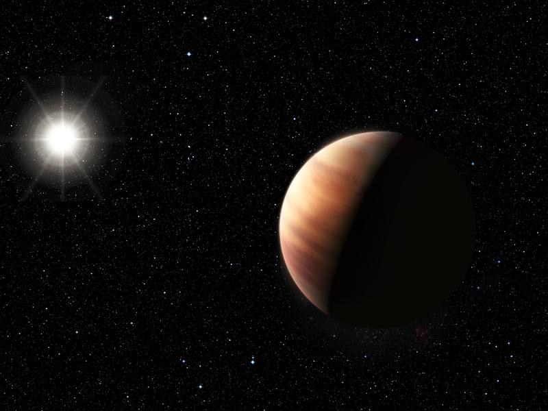 Künstlerische Darstellung des Jupiter-Zwillings um HIP 11915, der HD 32518b ähnlich sein könnte