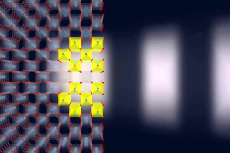 Ultrakurze Terahertz-Impulse erzeugen eine ferroelektrische Phase im paraelektrischen Strontiumtitanat. Eine optisch induzierte Verformung der Probe erzeugt flexoelektrischen Domänen mit ent