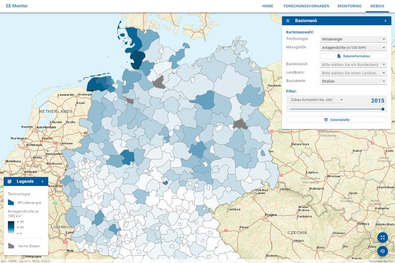 Screenshot Web-GIS-Anwendung