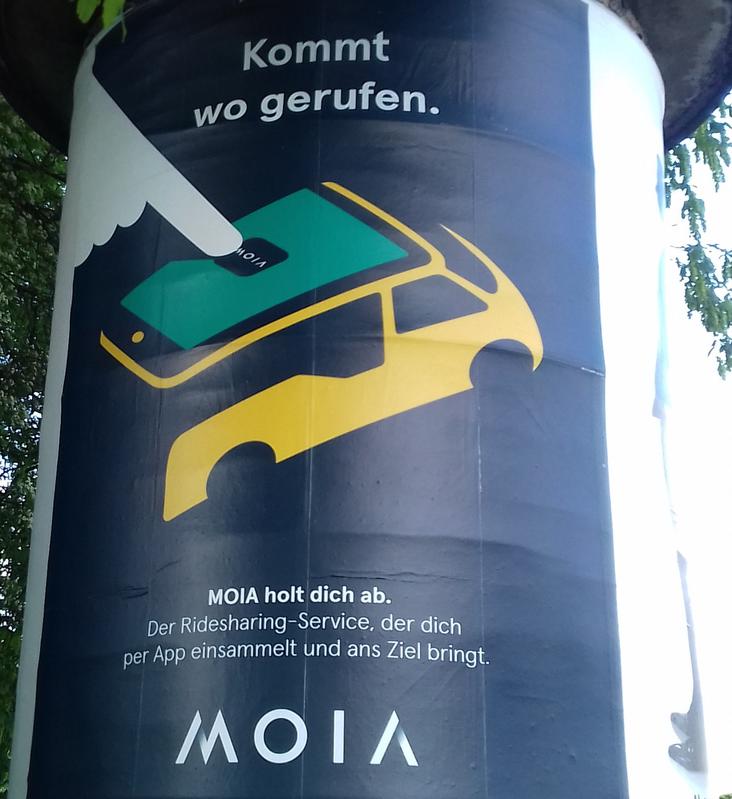 Werbung für MOIA in Hamburg