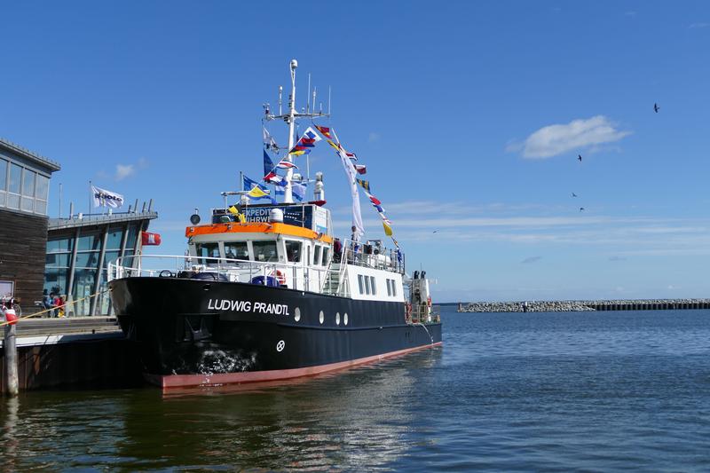 Die LUDWIG PRANDTL im Hafen von Barth bei der Tour 2017. 