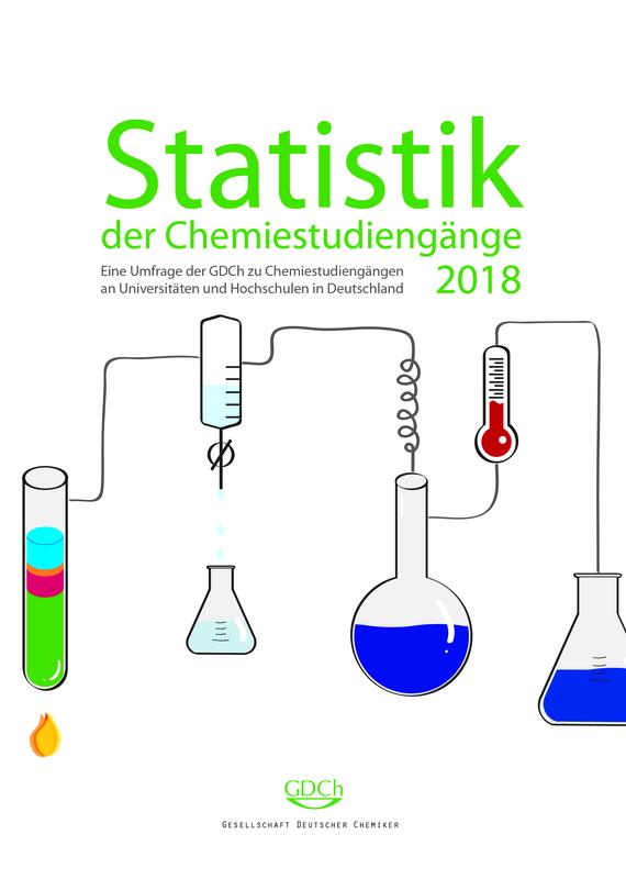 Titelbild der Broschüre „Statistik der Chemiestudiengänge 2018“