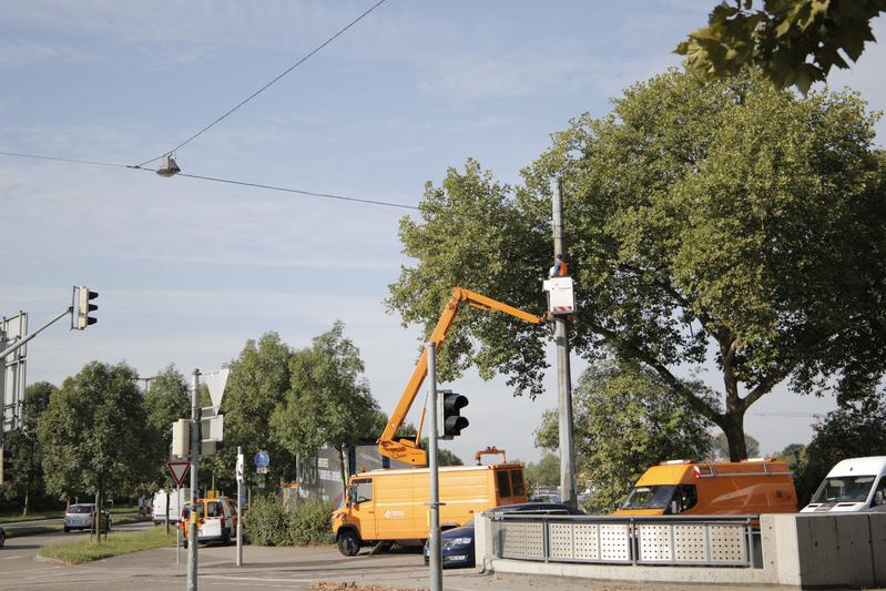 Kreuzung des Testfelds Autonomes Fahren Baden-Württemberg