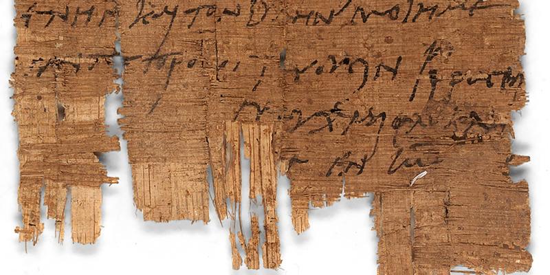 Detail: The last line of the papyrus P.Bas. 2.43 contains the main hint: the author uses the abbreviated form of the Christian phrase “I pray that you fare well ‘in the Lord’.”