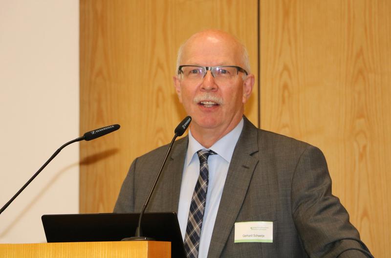 Gerhard Schwetje, Präsident der LWK Niedersachsen, bei der Klimatagung im Thünen-Institut