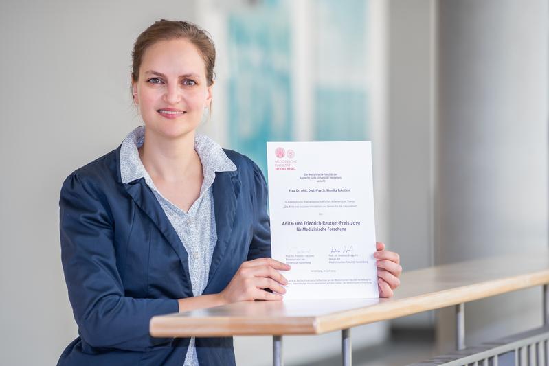 Dr. Monika Eckstein, wurde mit dem Anita- und Friedrich-Reutner-Preis der Medizinischen Fakultät Heidelberg ausgezeichnet