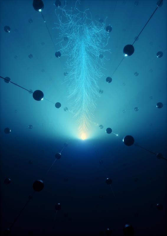 Tief im ewigen Eis der Antarktis späht IceCube nach den Leuchtspuren, die Neutrinos aus dem Weltall bei ihren seltenen Kollisionen auslösen können. 