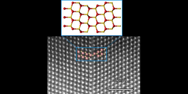 Two layers of gallium phosphide periodically rotated against each other by 60 degrees.