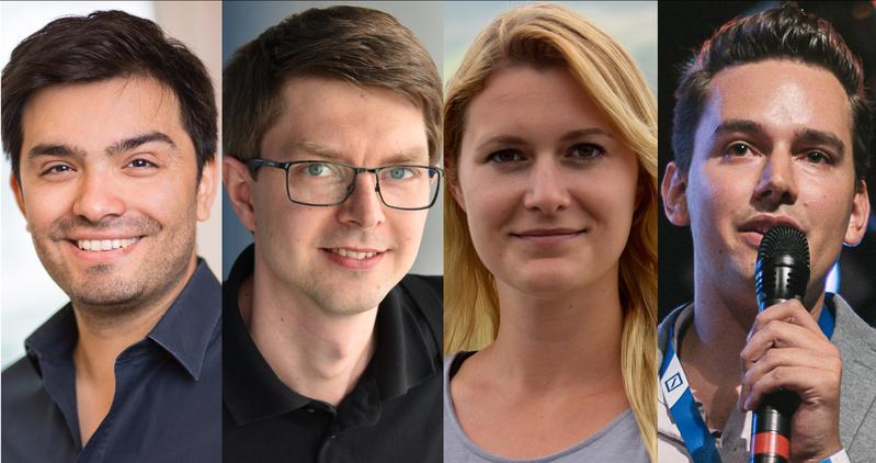 GI Junior-Fellows 2019: Ziawasch Bedjan, Viktor Leis, Sadra Schulz und Felix Gessert