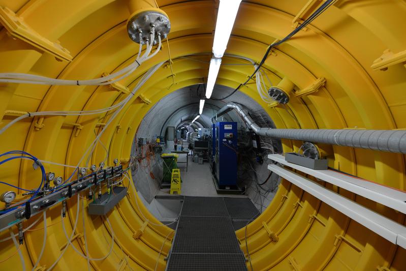 Tunnel-Packer-System des CFM-Projektes im Felslabor Grimsel. 