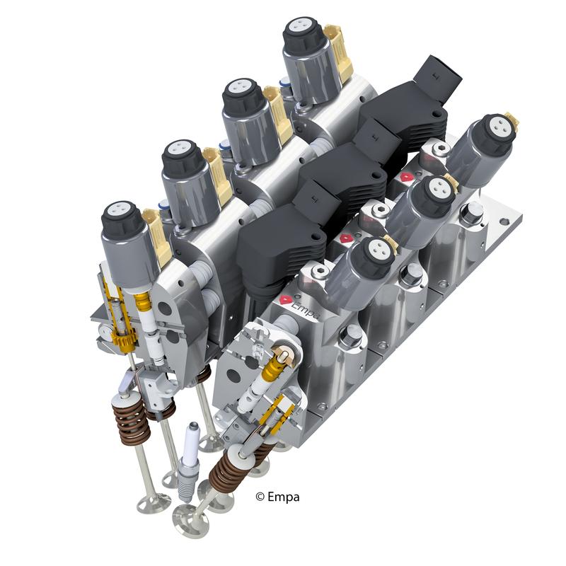 Sectional drawing of the FlexWork valve drive.