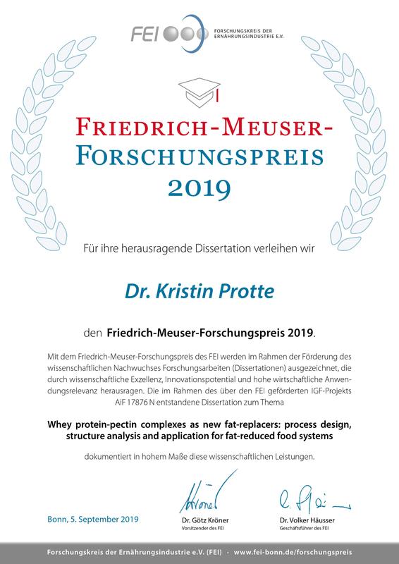 Urkunde Friedrich-Meuser-Forschungspreis 2019