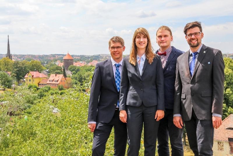 Das Gründerteam der RMF Tech Gmbh i.G.: (v.l.) Robin Hofmann, Christina Thölke, Radek Vostal und Martin Reiber