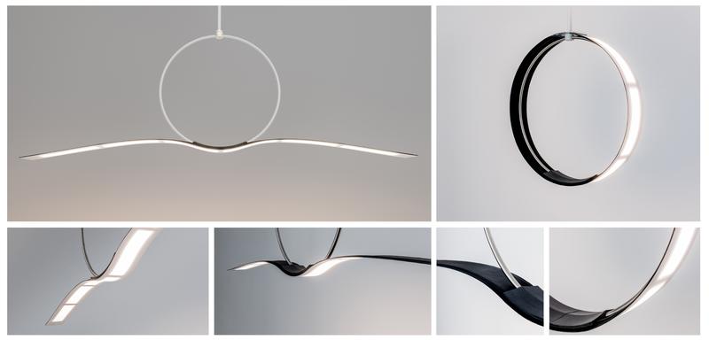 Bendable design luminaire OMLED Wing