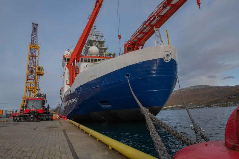 RV Polarstern in the port of Tromsø, two days ago.