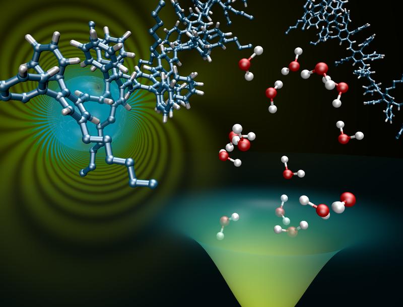 Charges in organic semiconductors can be trapped by either oxygen or water molecules