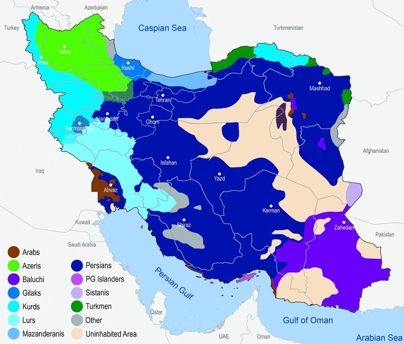 Genetische Charakterisierung der heutigen Bevölkerung des Iran. 