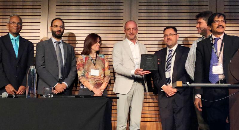 Prof. Dengel at the award ceremony in Sydney. 