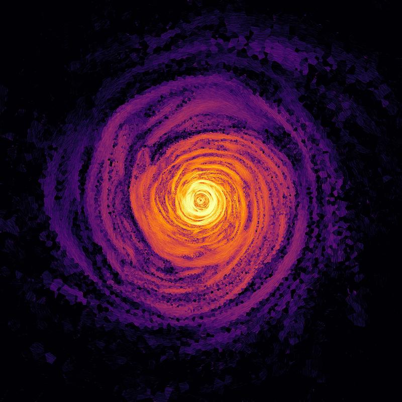 The simulation marks the birth of a magnetic star such as Tau Scorpii.