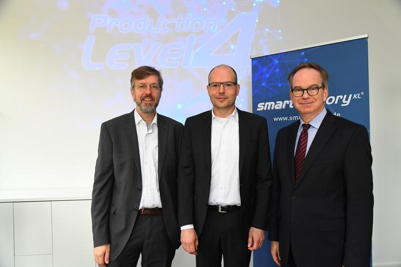 Die Referenten (v.l.n.r.): Andreas Huhmann, Prof. Martin Ruskowski, Prof. Hans Dieter Schotten. 