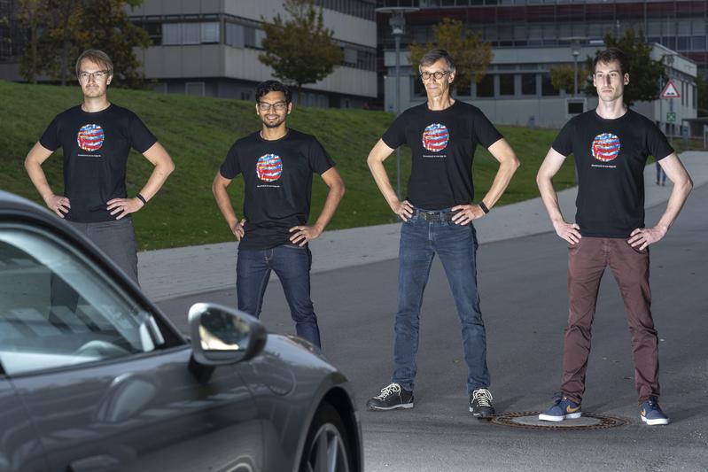From left to right: Andreas Geiger, Anurag Ranjan, Michael J. Black and Joel Janai. 