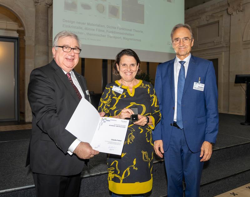 acatech President Dieter Spath, Prof. Claudia Felser, acatech President Karl-Heinz Streibich (from left to right) 