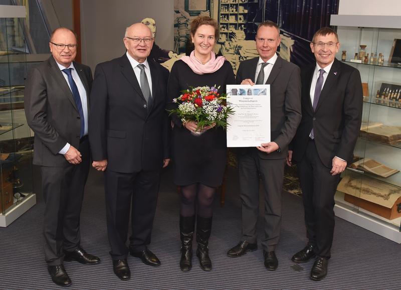 From left to right: Manfred Pusdrowski, Frieder Gebhardt, Prof. Daniela Krause, Dr. Lars-Christoph Nickel, Prof. Klaus Cichutek.