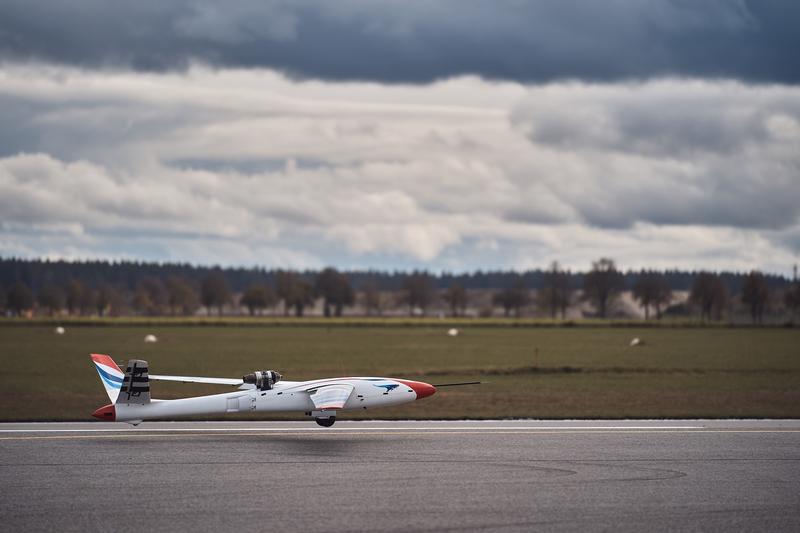 Der Flugdemonstrator des Projekts FLEXOP auf dem Sonderflughafen Oberpfaffenhofen.