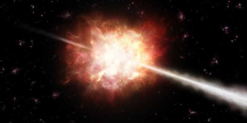 Gammastrahlenausbrüche sind die hellsten Explosionen im Universum. 