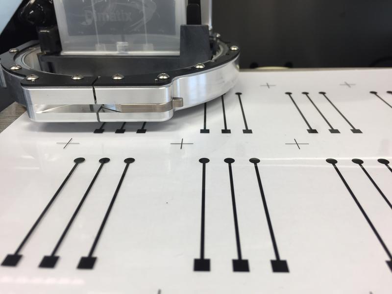 Printed test electrodes.