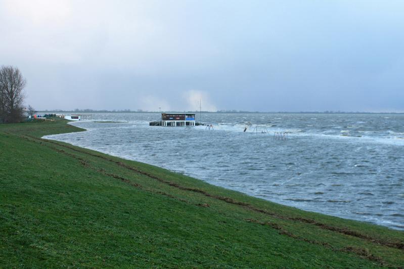 Sturmflut im Dezember 2013 in Dangast. 