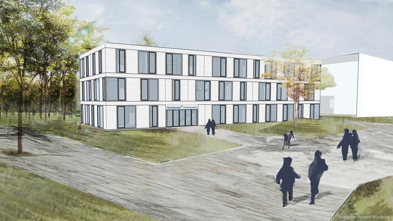 Modell des auf dem Würzburger Campus Nord geplanten Deutschen Zentrums für Präventionsforschung psychische Gesundheit.